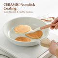 SENSARTE Nonstick CeramicFrying Pan with Lid8/9.5/10/11/12.5 Inch OmeletPan Skillet, Free of IntentionallyAdded PFAS/PTFE Non-toxicChef's Pan Induction CompatiblePan, Heat Resistant Handle